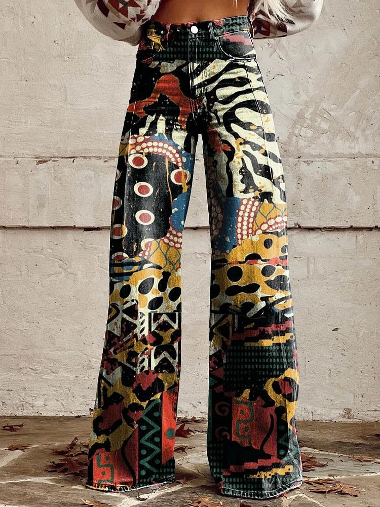 Heidi-Mode | Floral Wide-Leg Jeans
