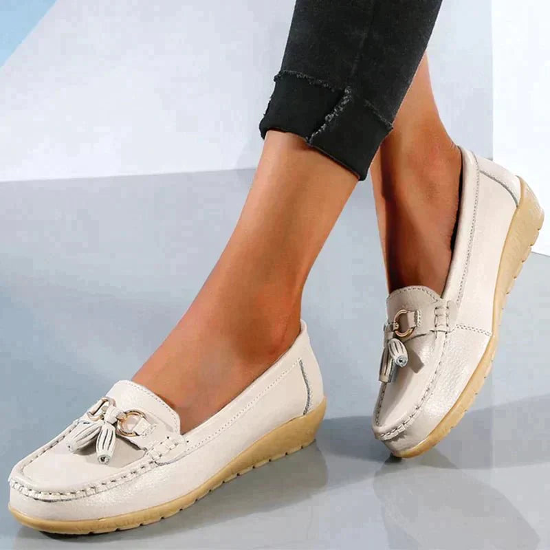 Heidi-Mode | Flache Leder Wanderschuhe Zum Hineinschlüpfen