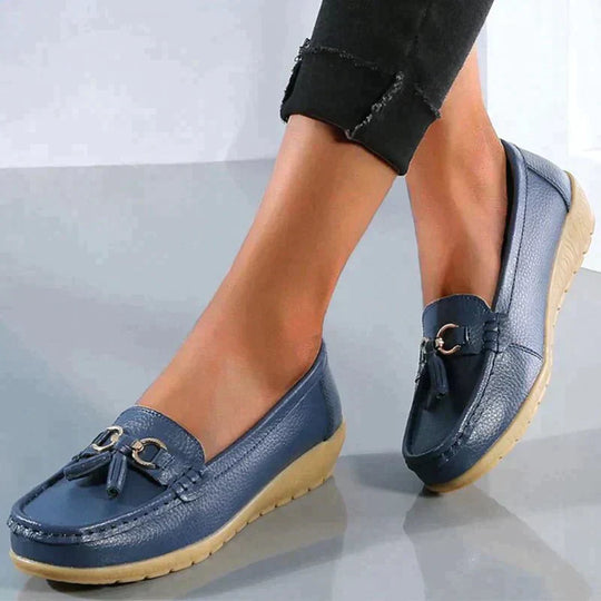 Heidi-Mode | Flache Leder Wanderschuhe Zum Hineinschlüpfen