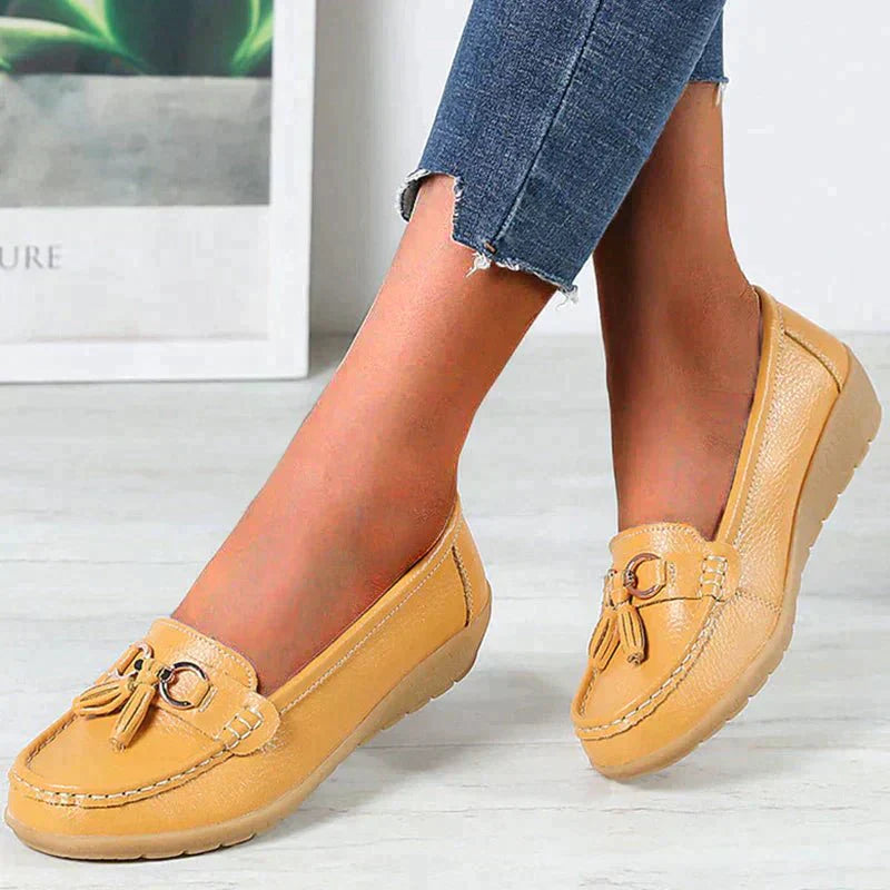 Heidi-Mode | Flache Leder Wanderschuhe Zum Hineinschlüpfen