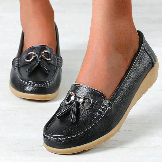 Heidi-Mode | Flache Leder Wanderschuhe Zum Hineinschlüpfen