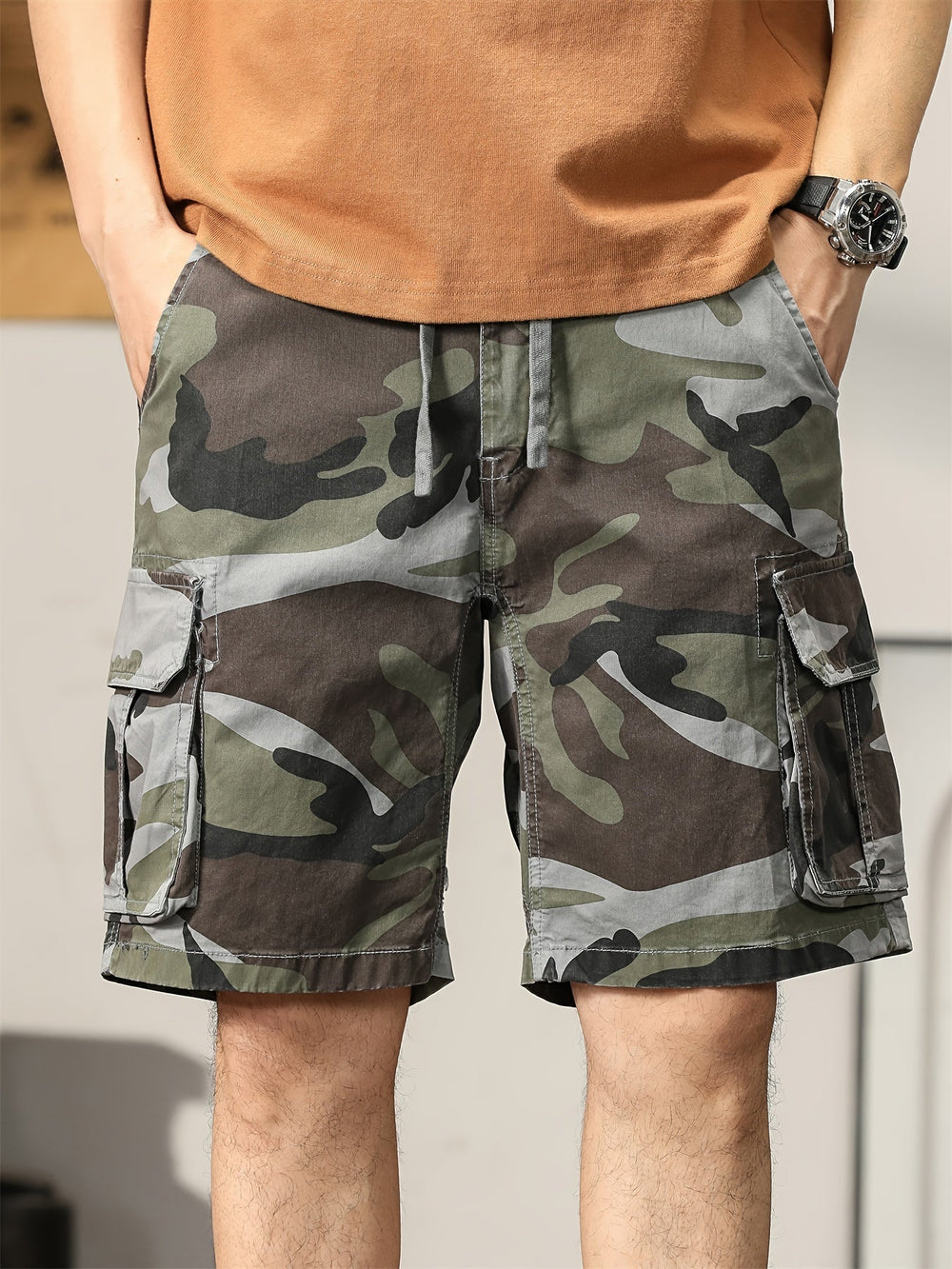 Heidi-Mode | Camouflage Cargo Shorts für Den Aktiven Mann