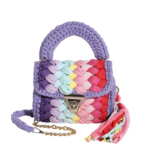 Regenbogen - Gehäkelte Handtasche