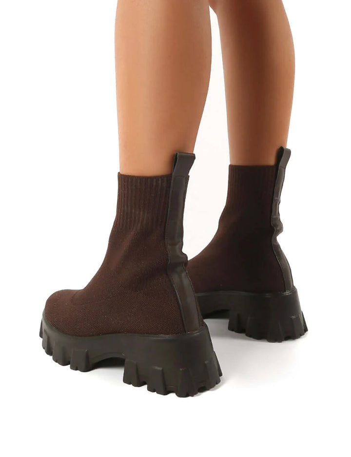 Heidi-Mode | Lässige Rutschfest Dickes Sohle Socken Stiefel