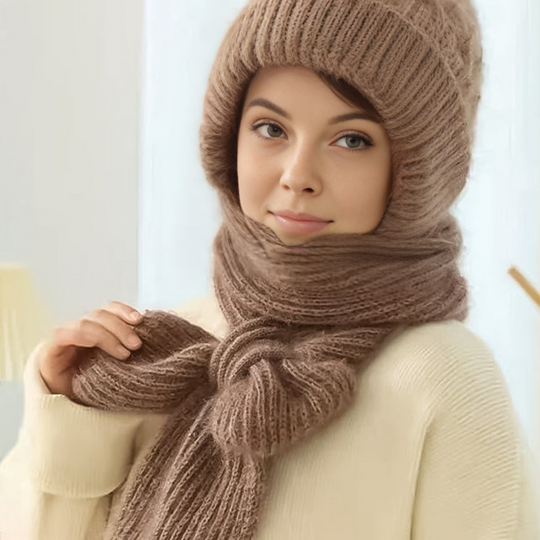 Heidi-Mode - Schick und Lässig Winter Strickmütze und Schal Set für Frauen