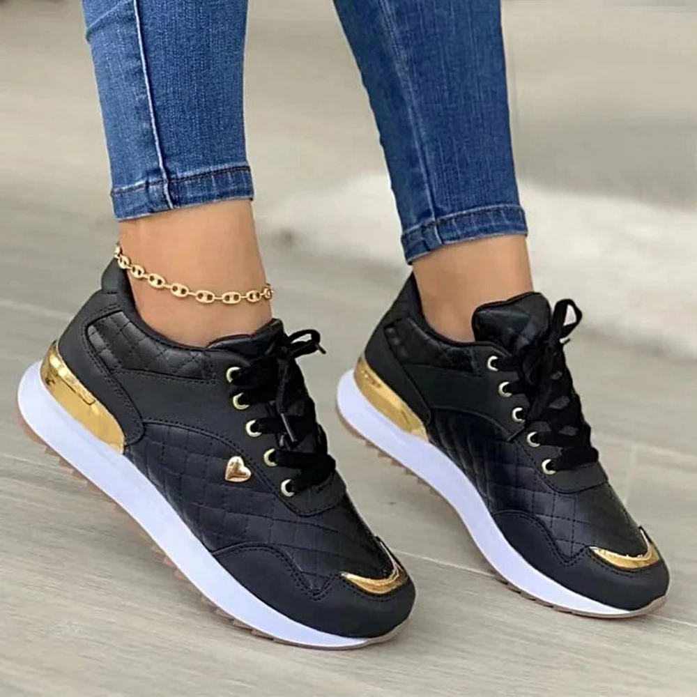 Heidi-Mode | Atmungsaktive Leder Komfortable Damenschuhe