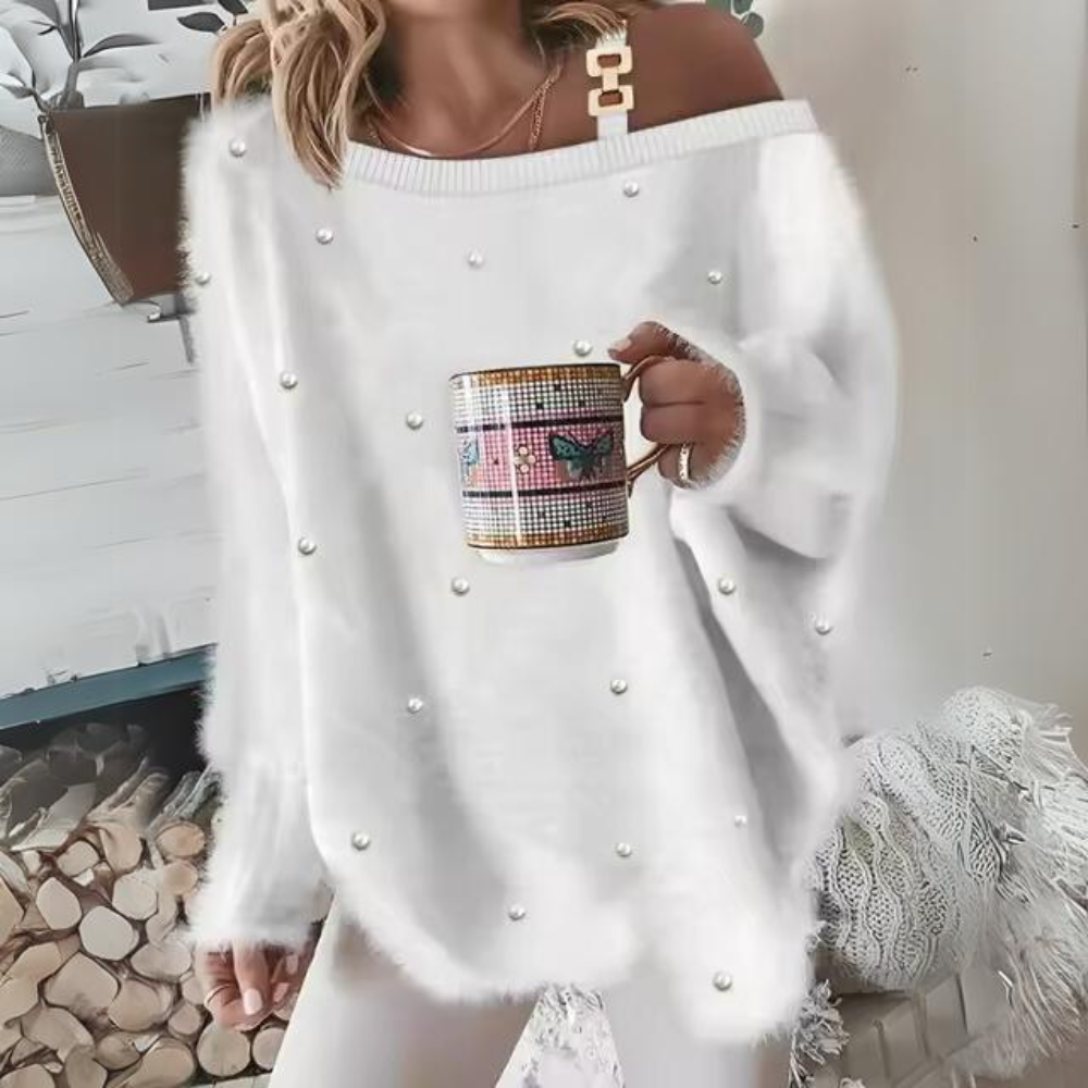 Heidi-Mode | Lässig Pulli Mit Kettenperlen