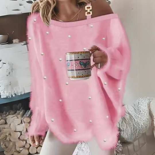 Heidi-Mode | Lässig Pulli Mit Kettenperlen