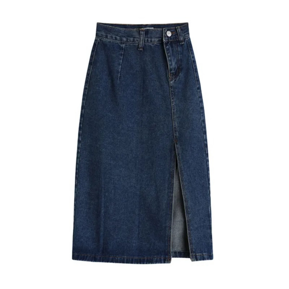 Heidi-Mode | Alijn Bleistiftrock in Blau, Langer Jeansrock