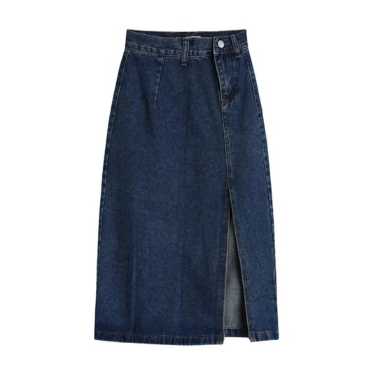 Heidi-Mode | Alijn Bleistiftrock in Blau, Langer Jeansrock