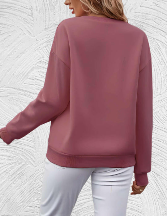 Heidi-Mode | Übergröße Pullover mit Rundhalsausschnitt