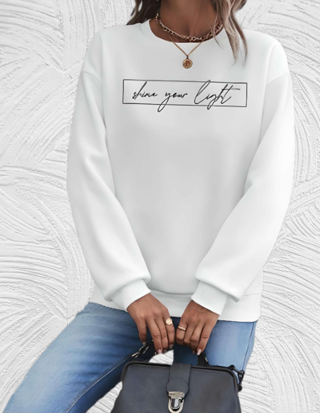 Heidi-Mode | Übergröße Pullover mit Rundhalsausschnitt