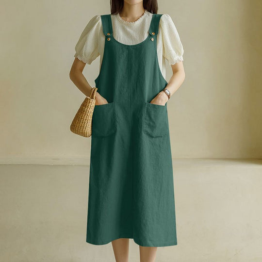 Heidi-Mode | Trendy Übergröße Gartenkleid mit Taschen