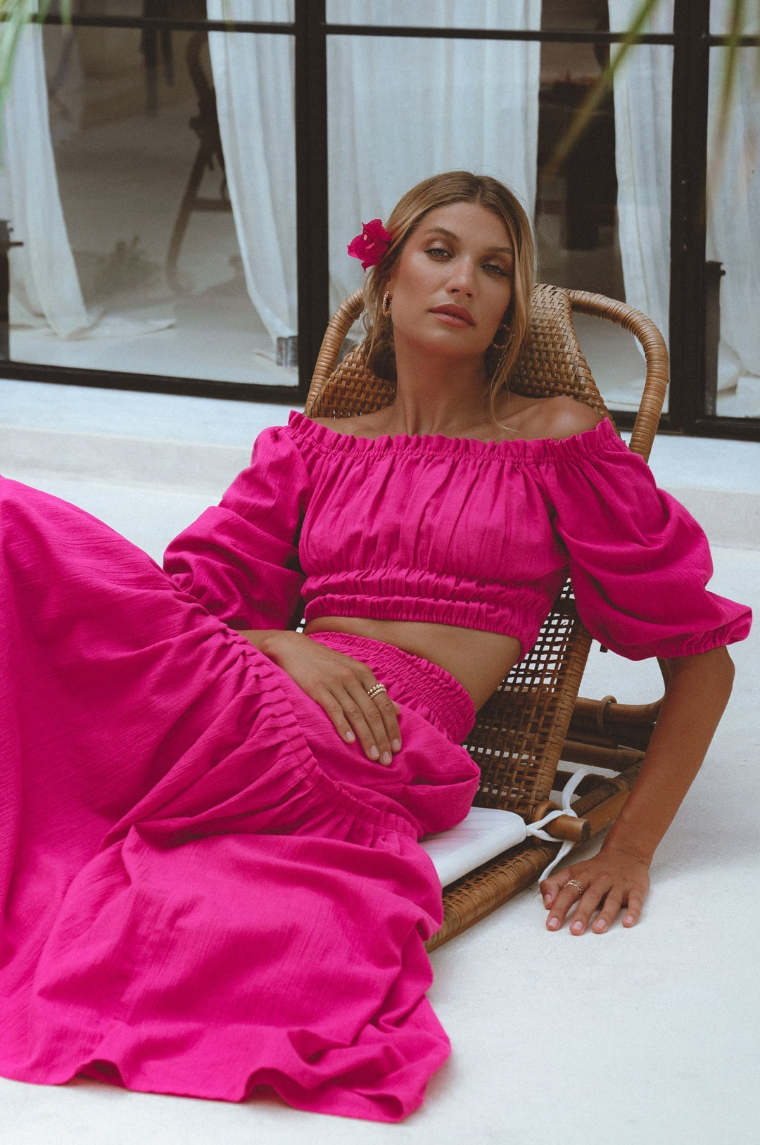 Heidi-Mode | Annabelle Leinen Gekürztes Oberteil