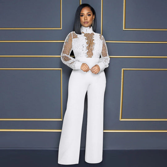 Heidi-Mode | Eleganter Jumpsuit mit Spitze Akzenten