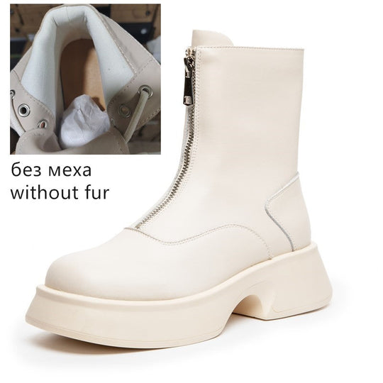 Heidi-Mode |  Damen Leder Mode Winterstiefel