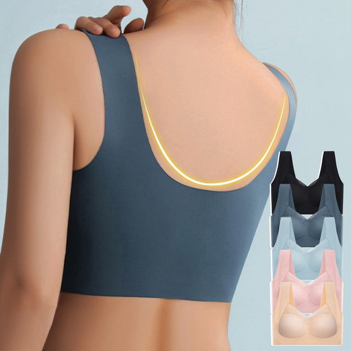 Nahtloser, ergonomischer Damen-Soft-BH aus Seide