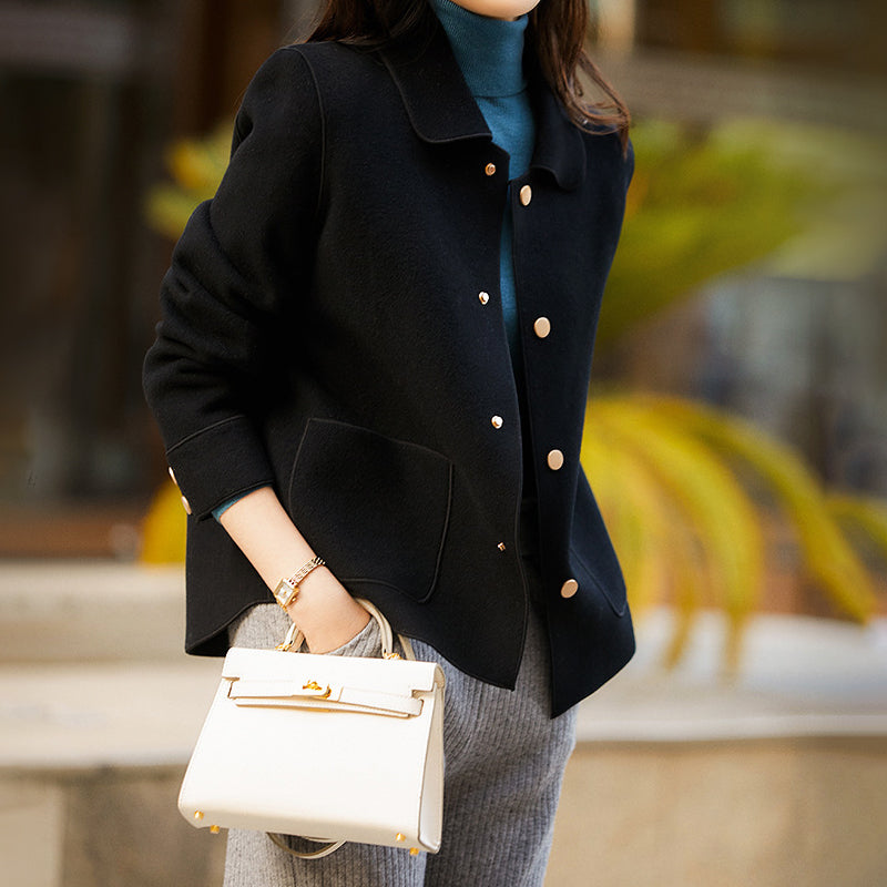 Heidi-Mode | Button-Up Jacke - Hemdkragen mit Fronttaschen