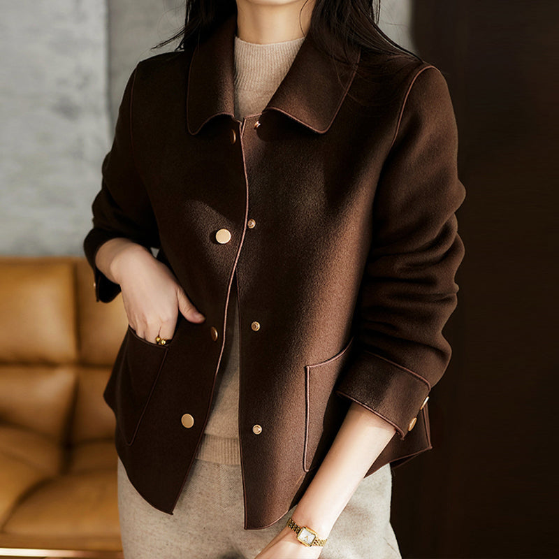 Heidi-Mode | Button-Up Jacke - Hemdkragen mit Fronttaschen