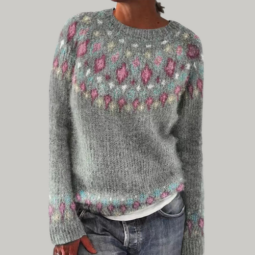 HeidiMode | Lässig Gemusterter Strickpullover