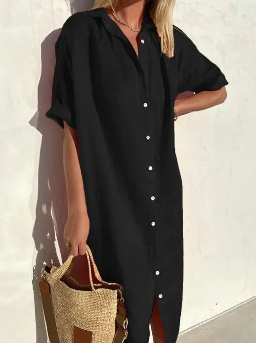 Leinen Hemdkleid