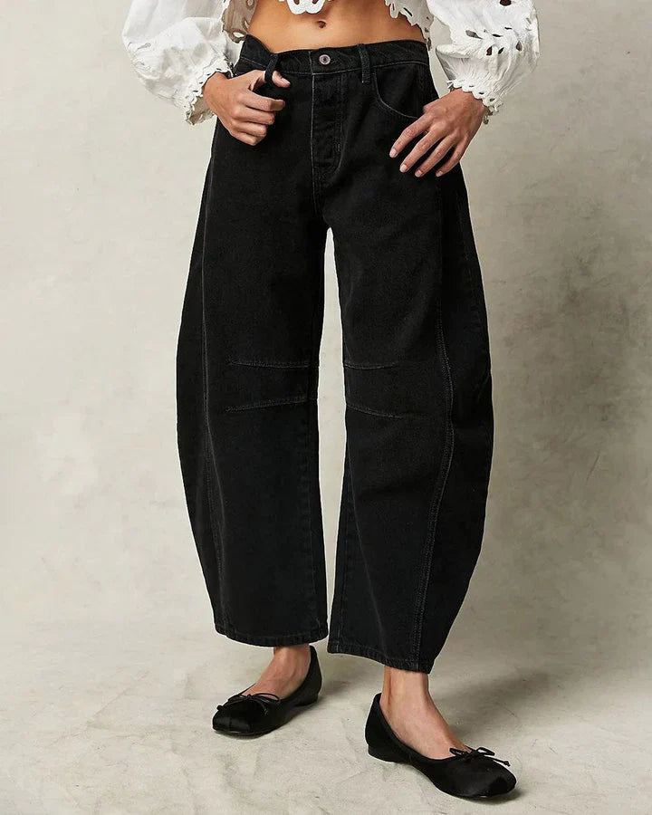 Heidi-Mode | Mid Rise Barrel Jeans für Damen
