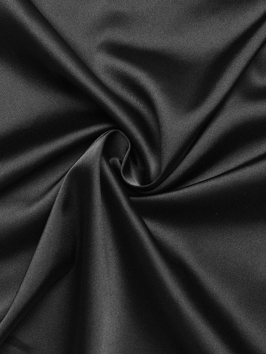 Heidi-Mode | Teile Rock Set Satin mit Rohem Rand Zum Binden
