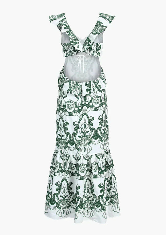 elegante maxi jurk met paisley print