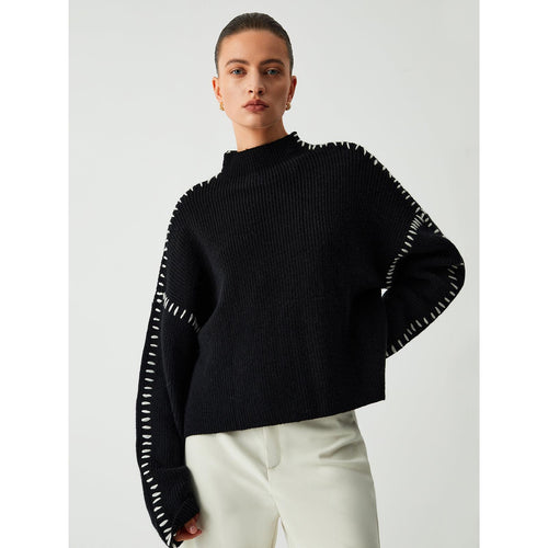 Heidi-Mode | Schwarzer Strickpullover