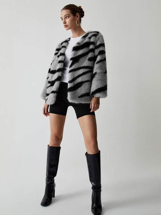 Heidi-Mode | Graue Fluffy Pullover