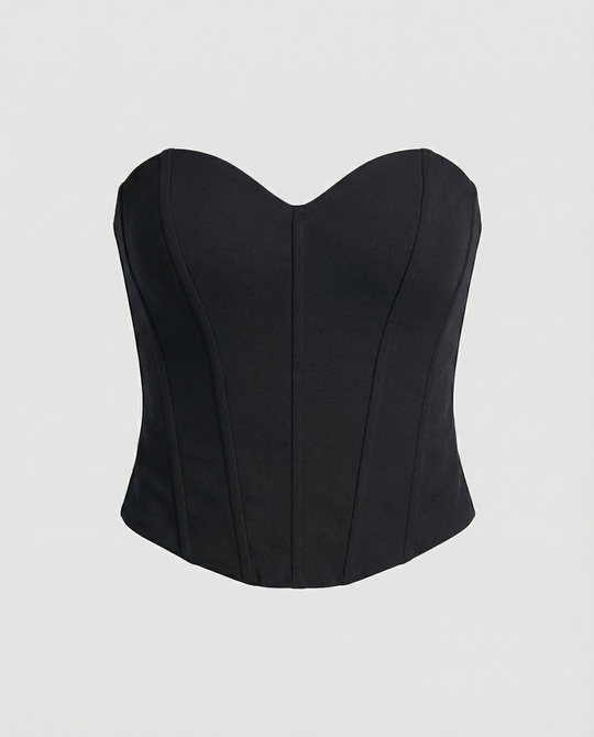 Heidi-Mode | Verführerisches Reißverschluss Rohr Korsett Top