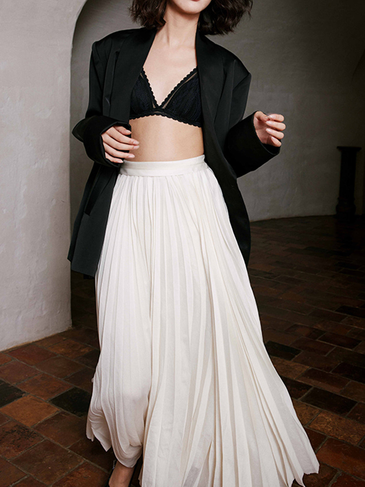 Heidi-Mode | Eleganter Faltenrock Maxi