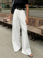 Heidi-Mode | Elegante Hose mit Weitem Bein Ohne Gürtel