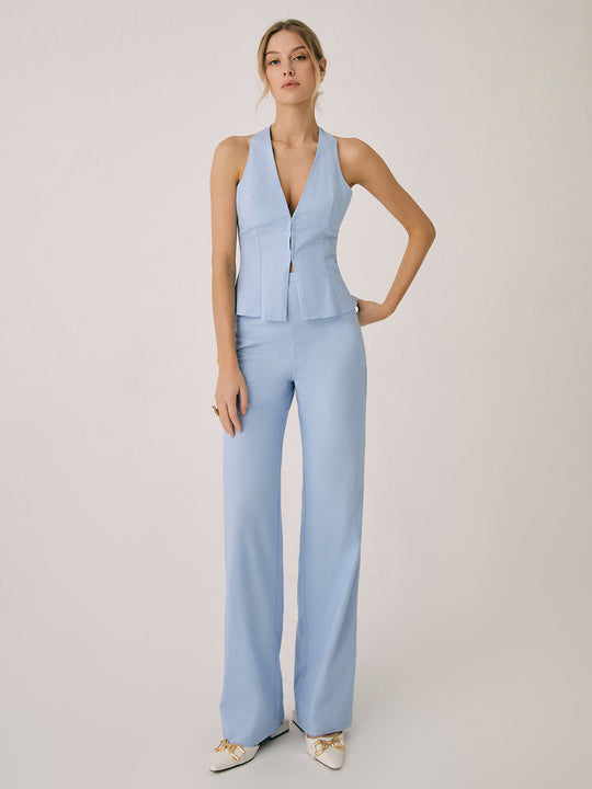 Heidi-Mode | Baumwollweste mit Geraden Beinhosen Set