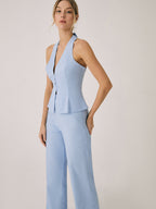 Heidi-Mode | Baumwollweste mit Geraden Beinhosen Set