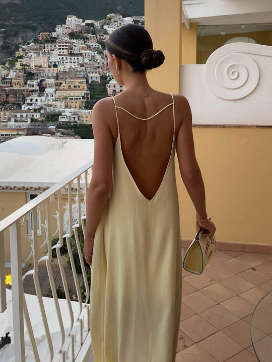 Heidi-Mode | Luxus Slipdress mit Tiefem Rückenausschnitt Elegante Abendmode