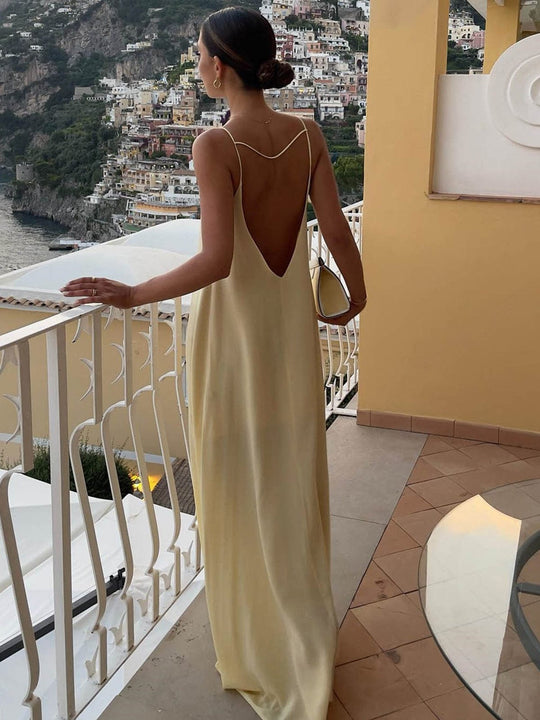 Heidi-Mode | Luxus Slipdress mit Tiefem Rückenausschnitt Elegante Abendmode