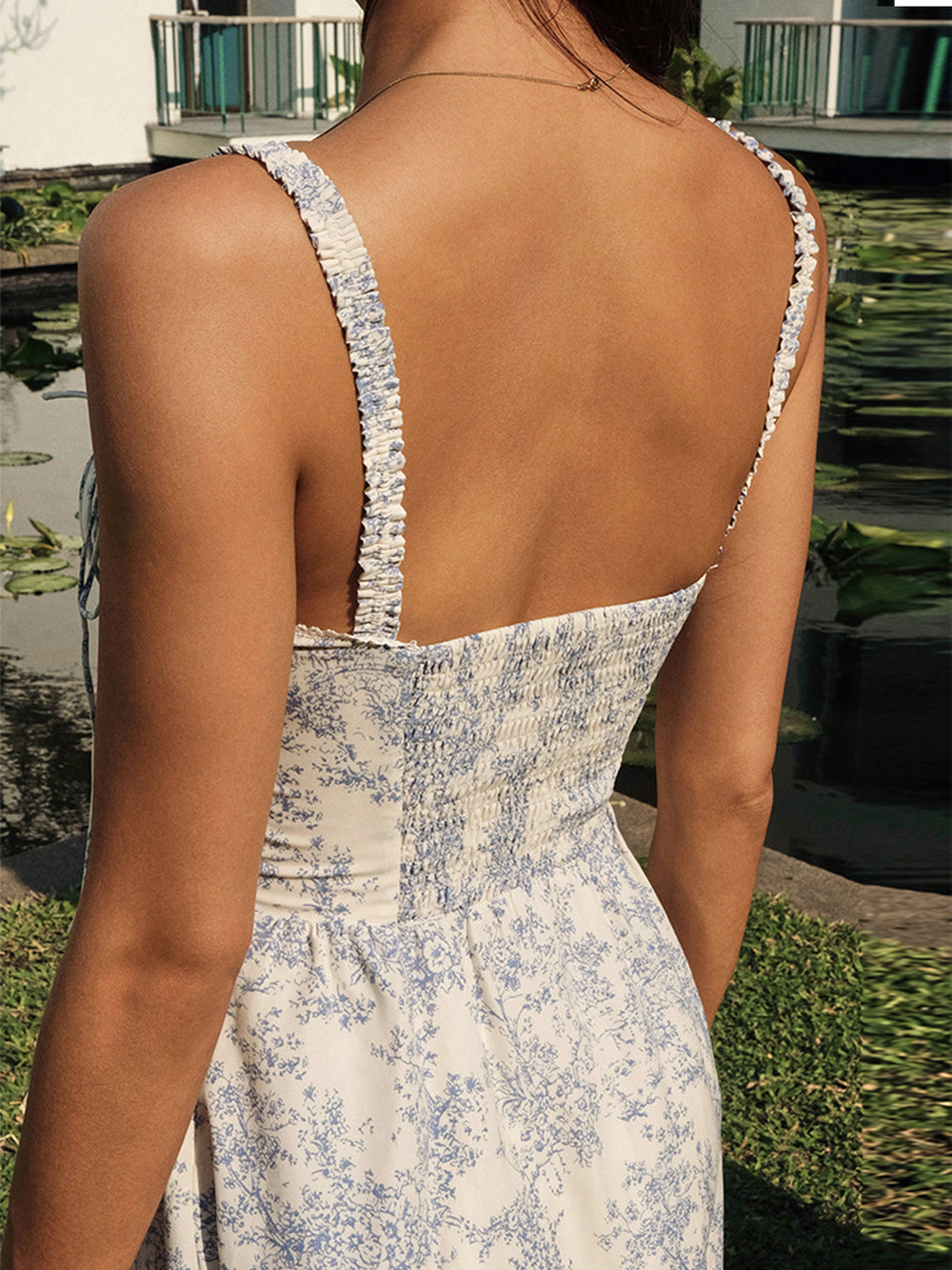 Heidi-Mode | Garten Elegantes Midi Kleid mit Blumenmuster