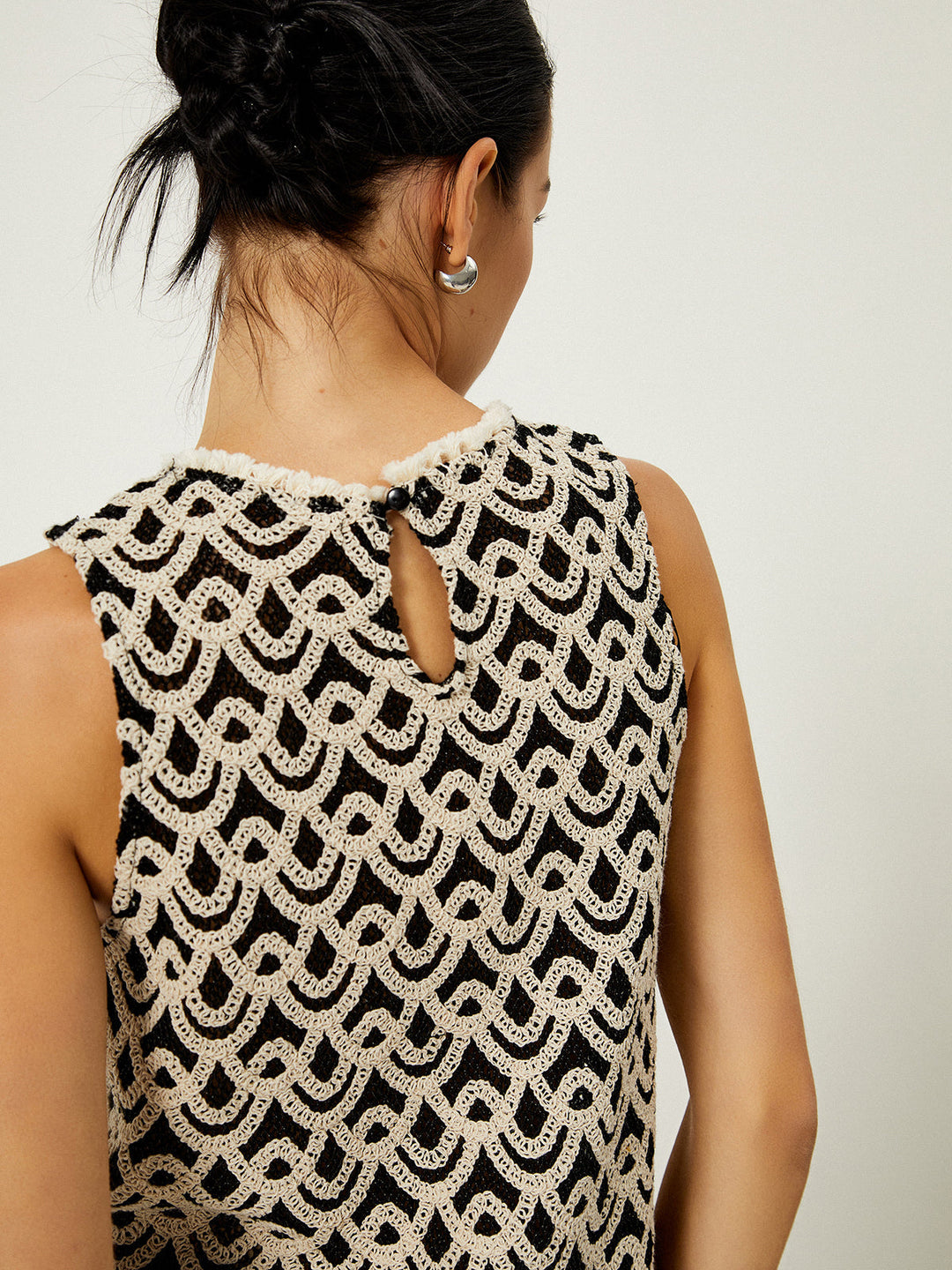 Heidi-Mode | Häkelwellenmuster Tanktop mit Fransen