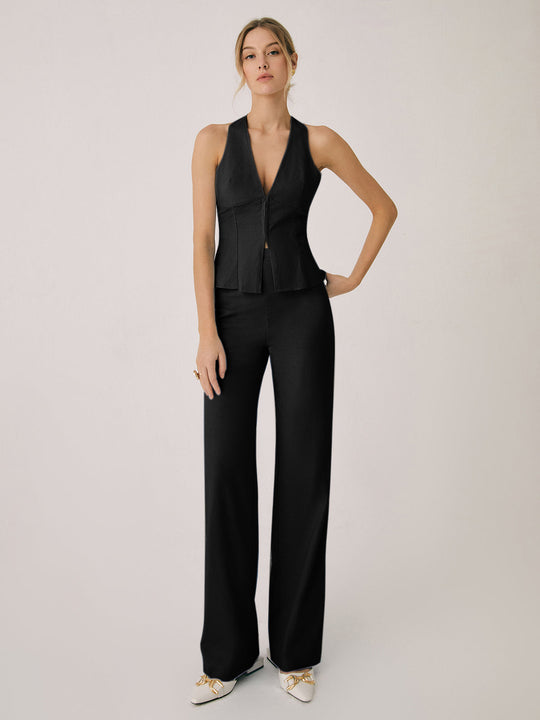 Heidi-Mode | Baumwollweste mit Geraden Beinhosen Set