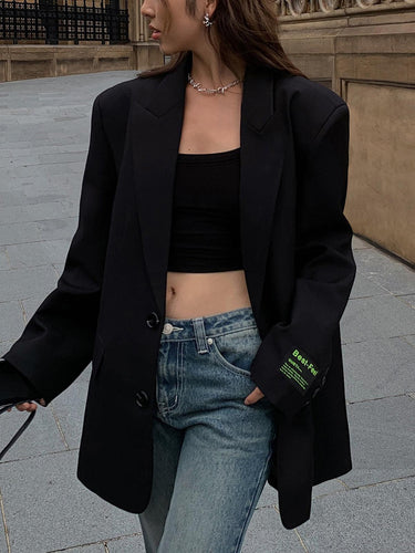 Heidi-Mode | Übergroße Blazer - Lang geschnitten mit einreihigem Schnitt