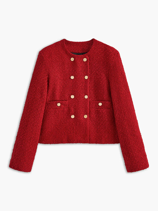 Heidi-Mode | Knopf Tweed Jacke