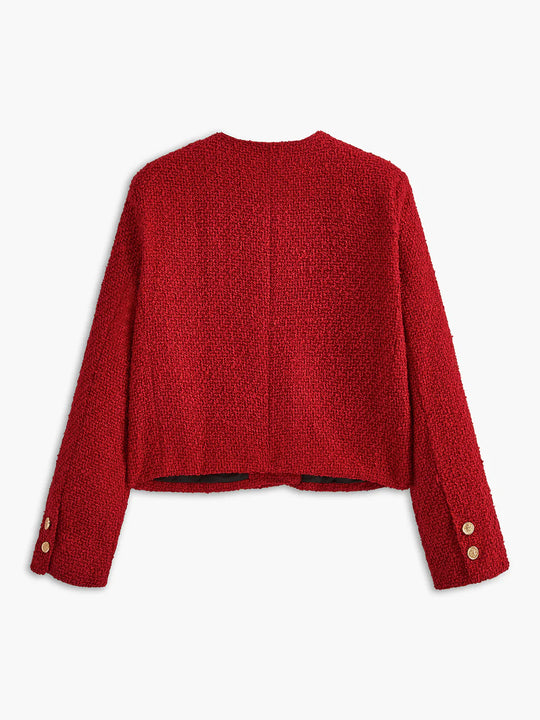 Heidi-Mode | Knopf Tweed Jacke