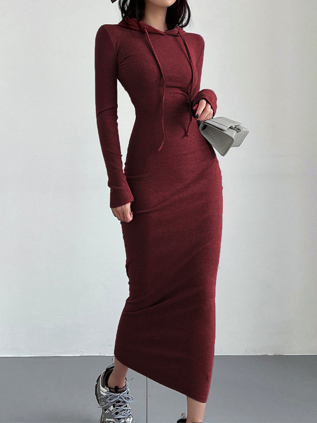 Heidi-Mode | Drop Shoulder Kordelzug-Hängkleid für Frauen