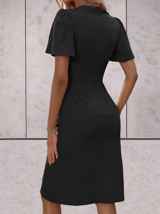 Heidi-Mode | Klassisches Wickelkleid Mit Eleganter V-Ausschnitt