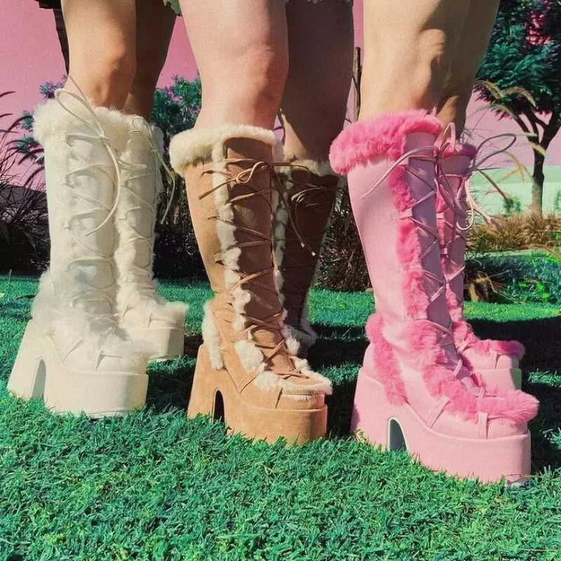 Heidi-Mode | Neue Winter Frauen Schnee Stiefel Plattform  (Saison  1)