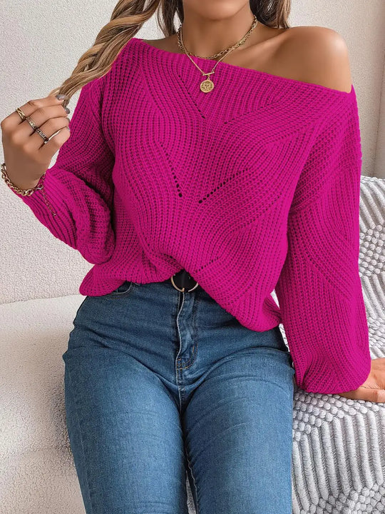 Strick Off-Shoulder Pullover