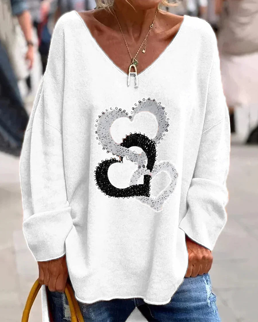 Heidi-Mode | Pull Graphique Confortable Pour Femme