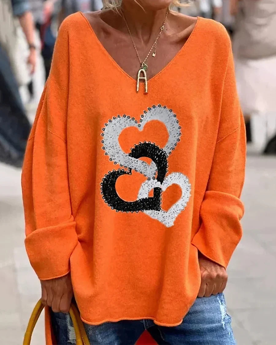 Heidi-Mode | Pull Graphique Confortable Pour Femme