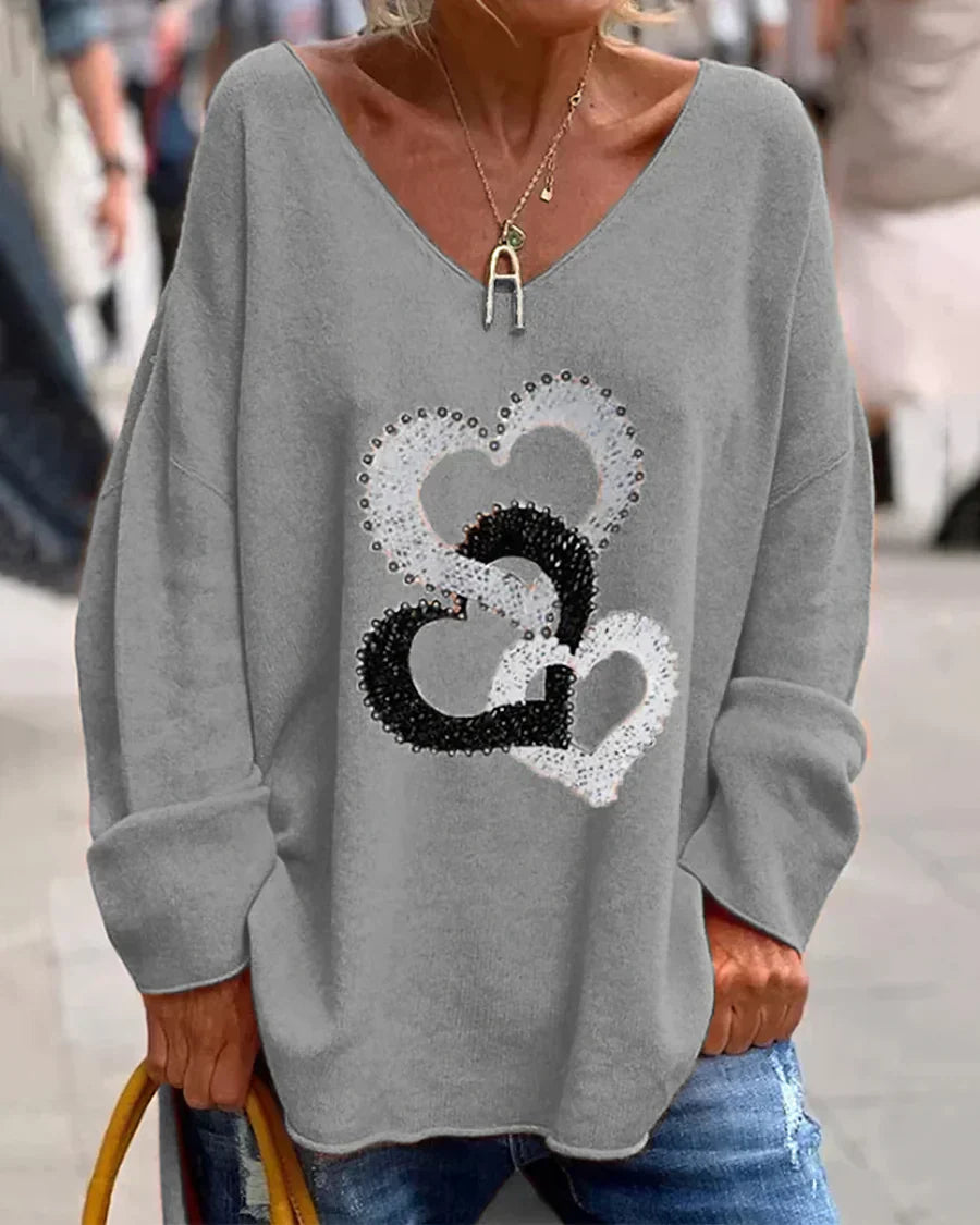 Heidi-Mode | Pull Graphique Confortable Pour Femme